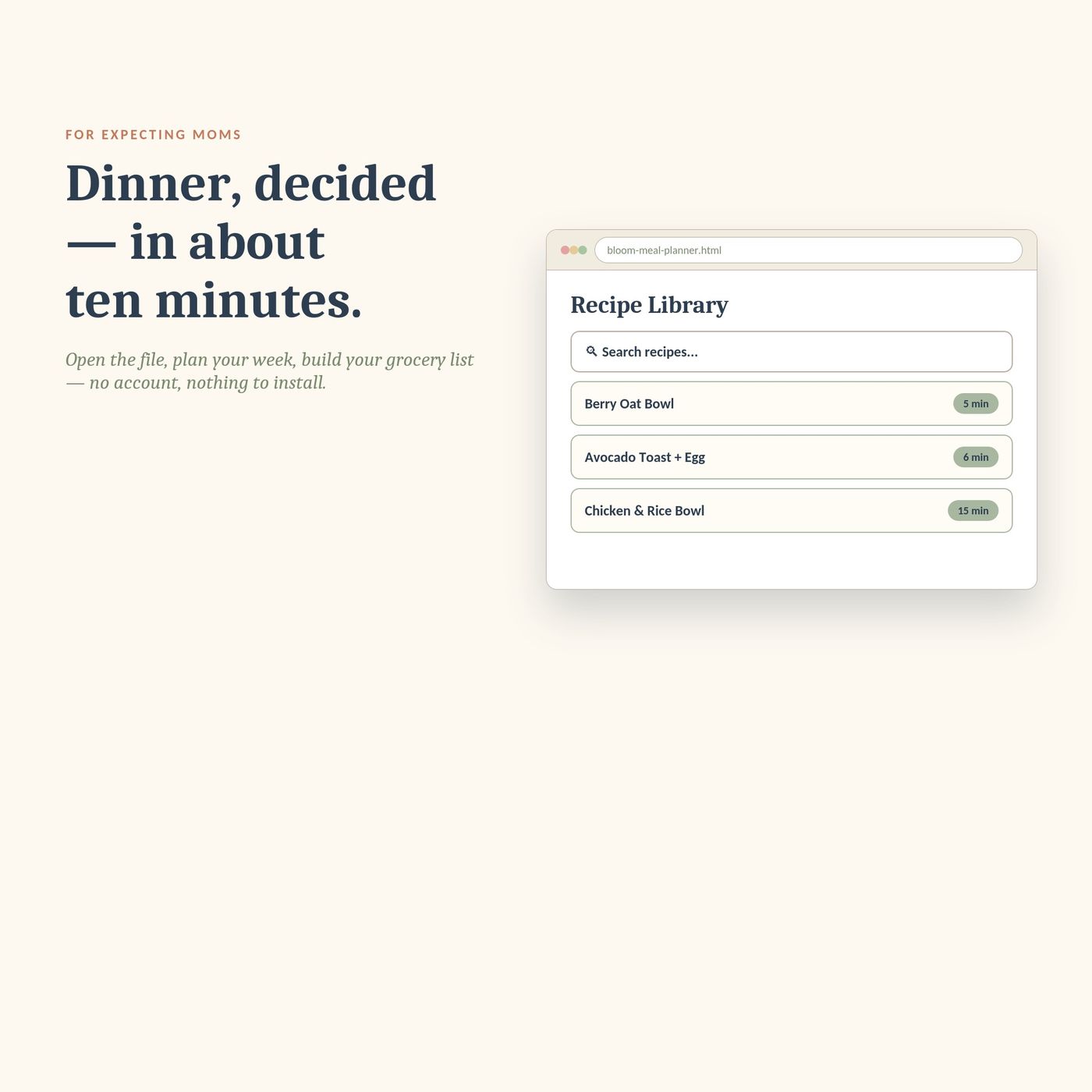 Bloom - A Meal Planner for Every Trimester — preview 4