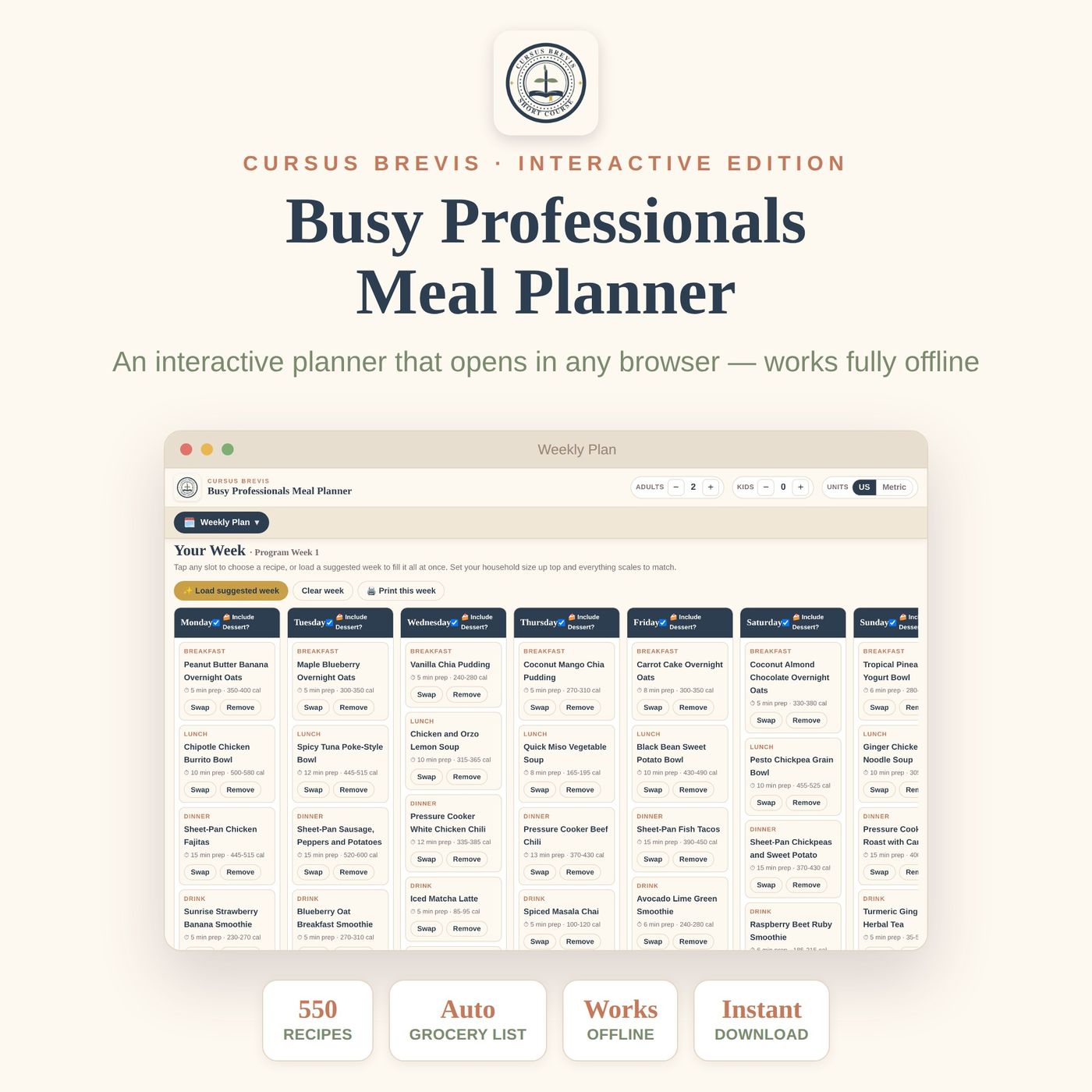 The Busy Professionals Meal Planner — preview 1