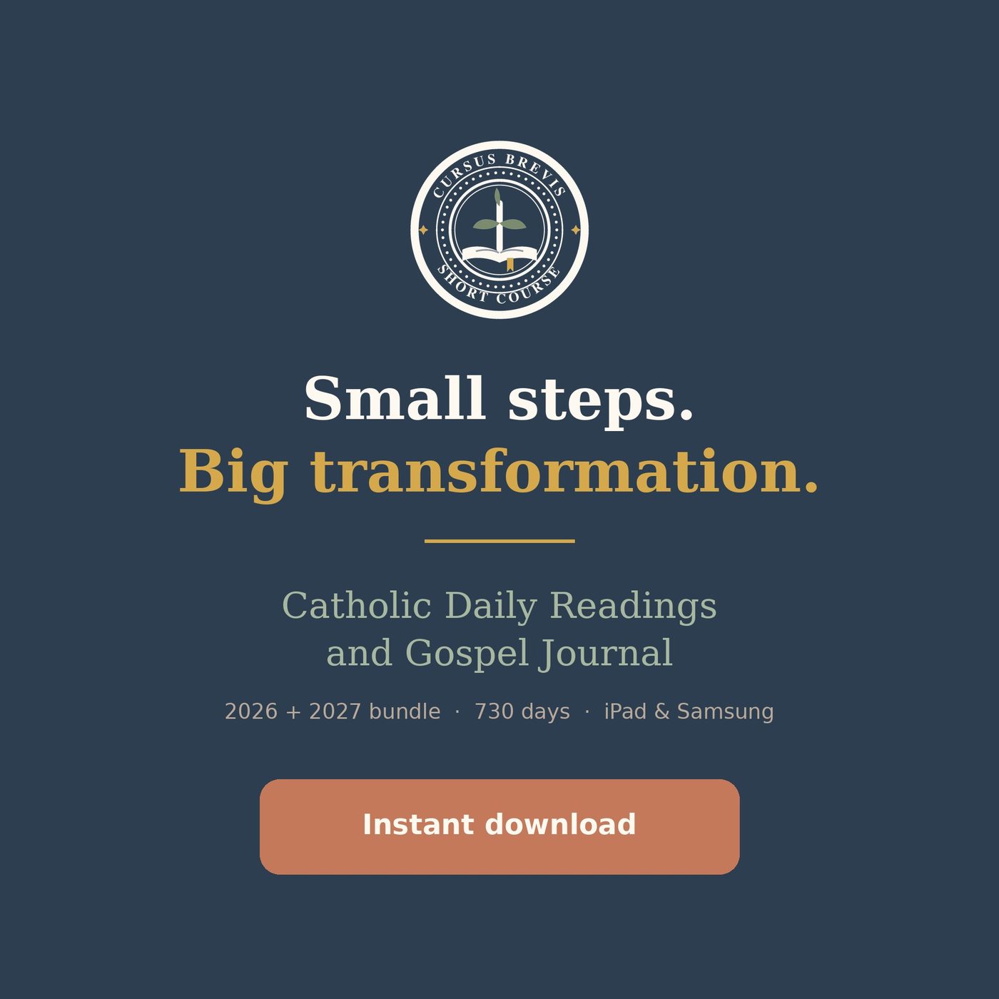 Catholic Daily Readings & Gospel Journal — 2026 + 2027 Bundle — one page is all it asks