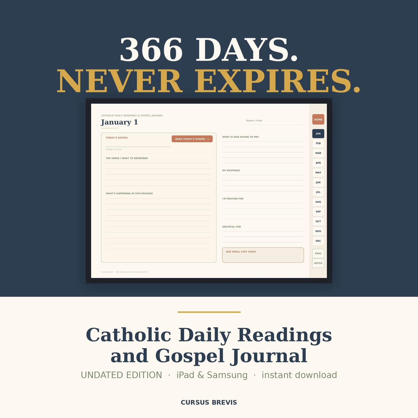 Catholic Daily Readings & Gospel Journal (Undated) — preview 1