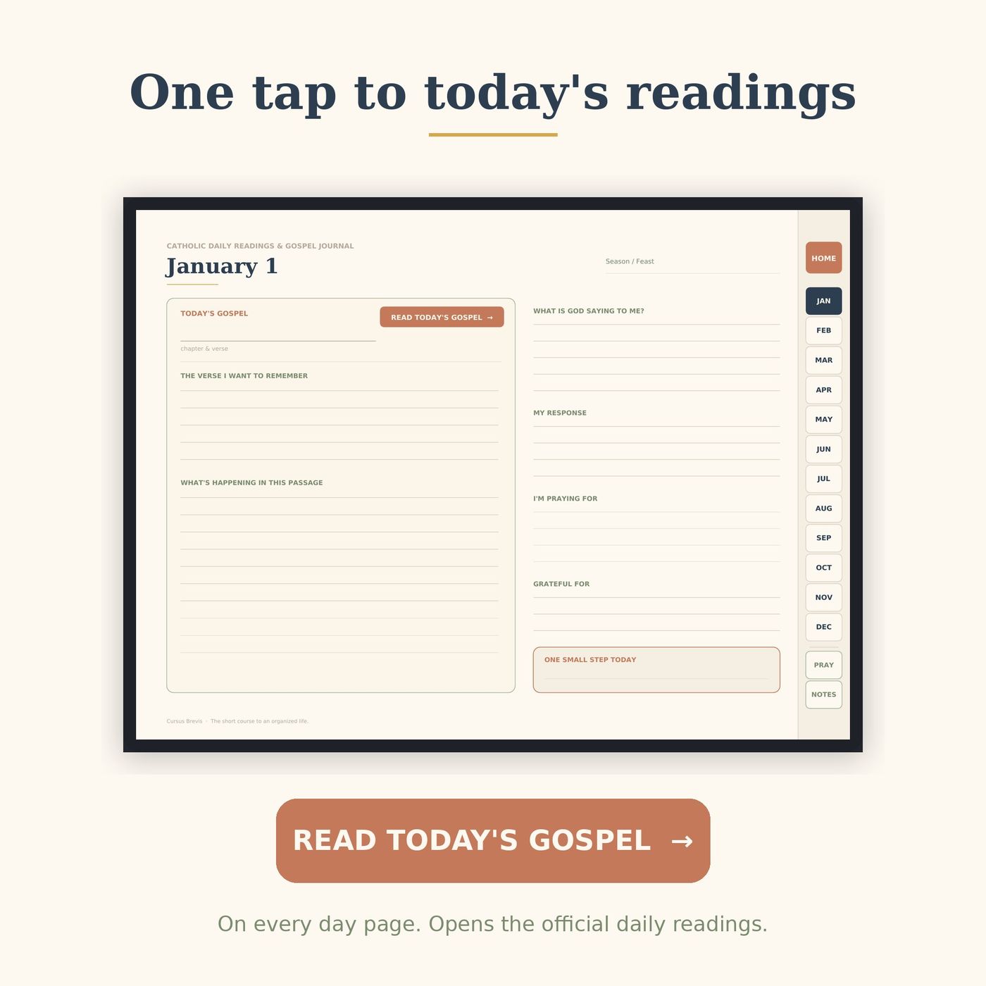 Catholic Daily Readings & Gospel Journal (Undated) — preview 4