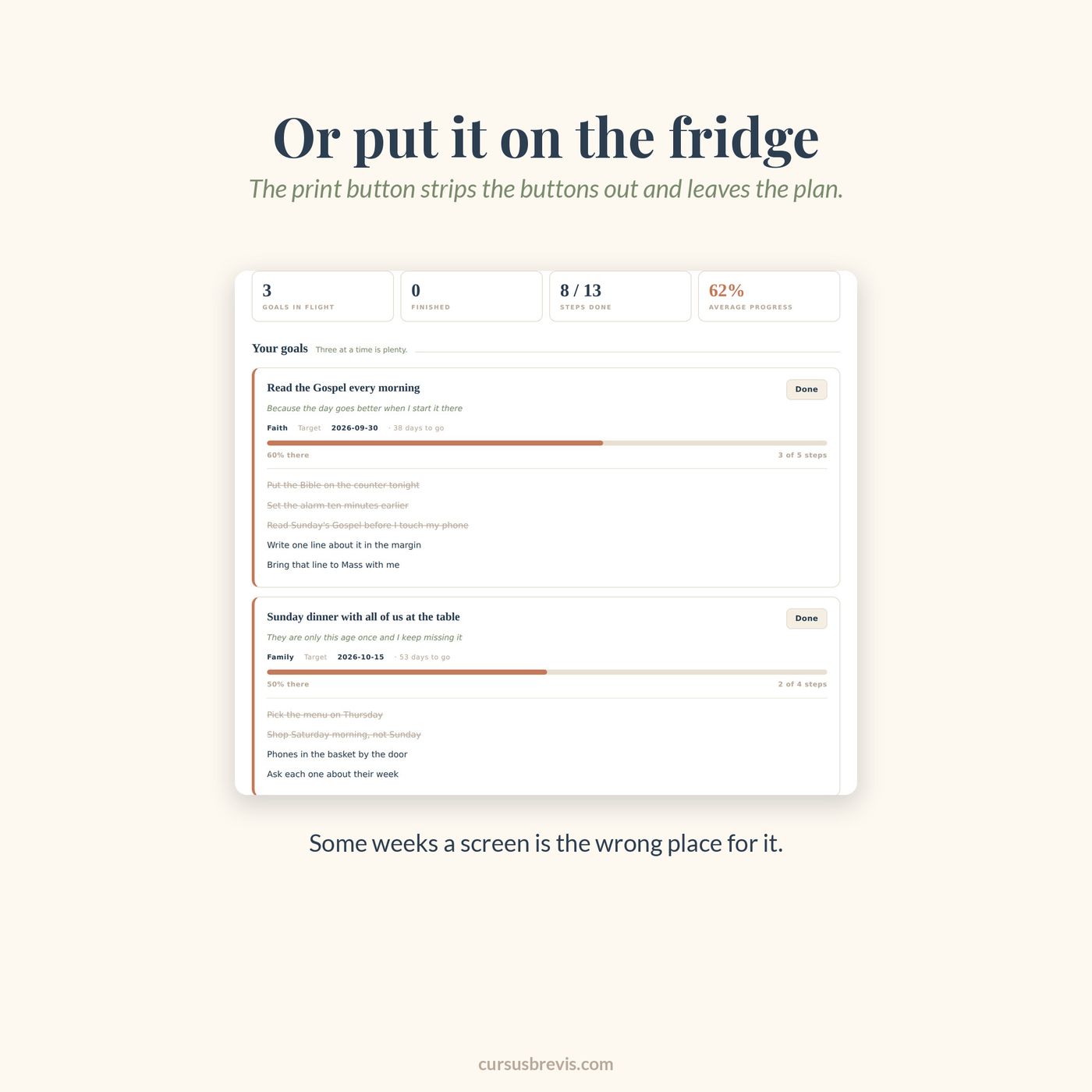 The Goal Tracker Dashboard — preview 13