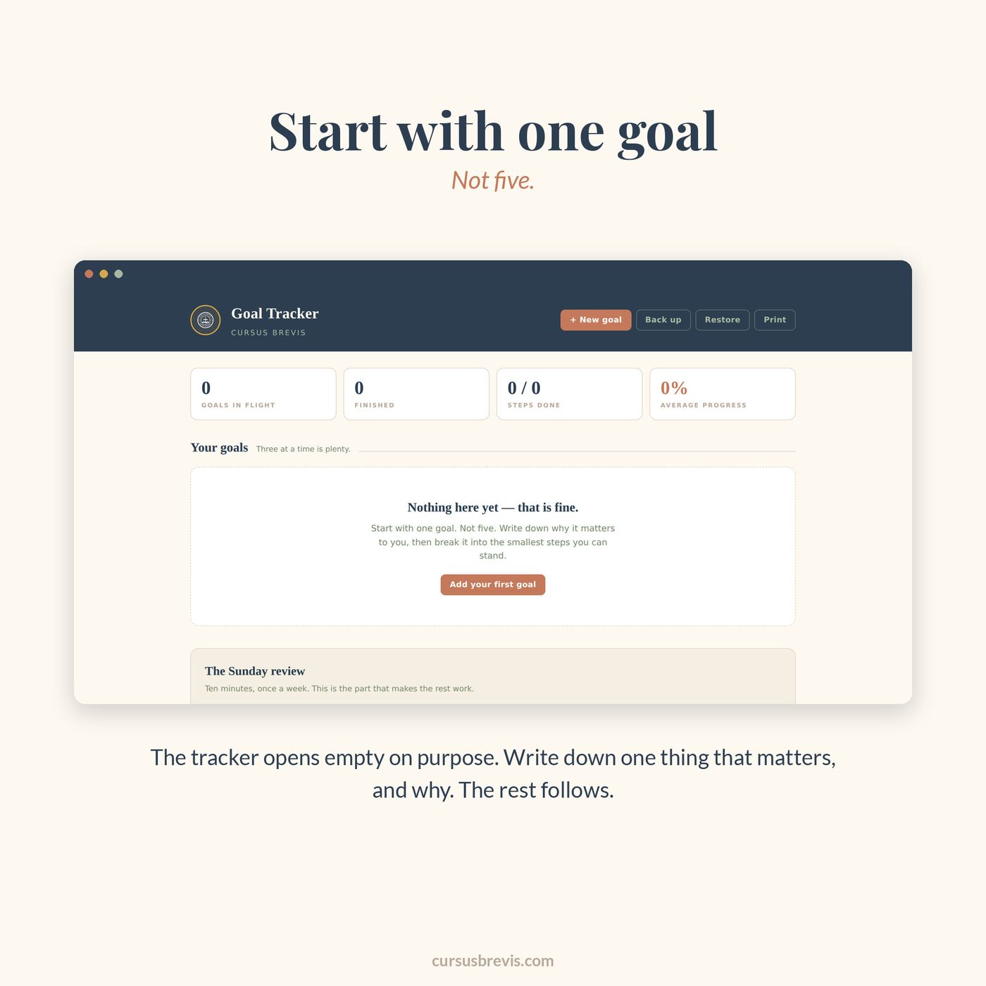 The Goal Tracker Dashboard — preview 19
