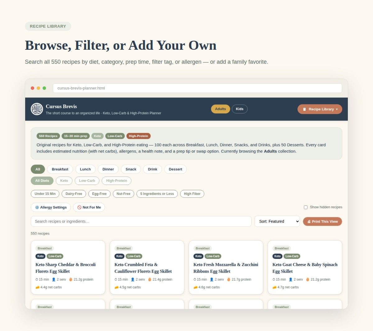 Keto, Low-Carb & High-Protein Meal Planner Bundle — preview 7