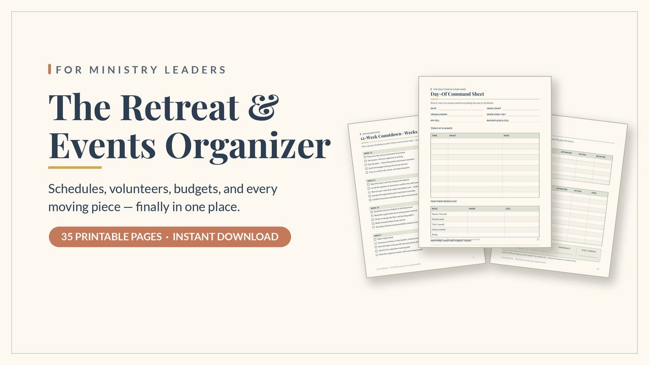 The Ministry Leader's Retreat & Events Organizer — preview 1