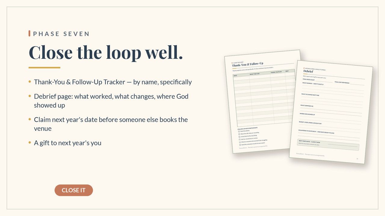 The Ministry Leader's Retreat & Events Organizer — preview 15
