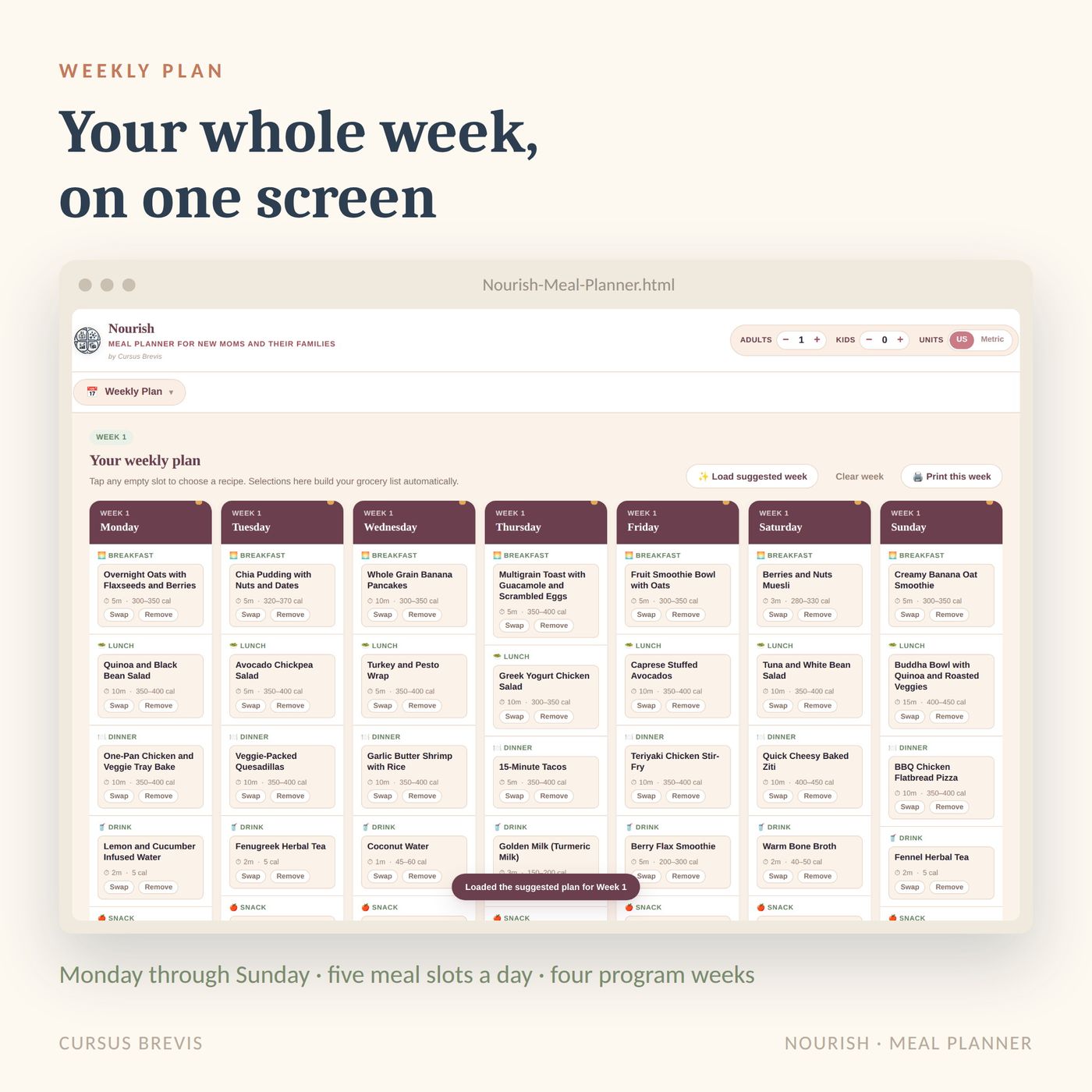 Nourish - Postpartum & Breastfeeding Meal Planner — preview 5