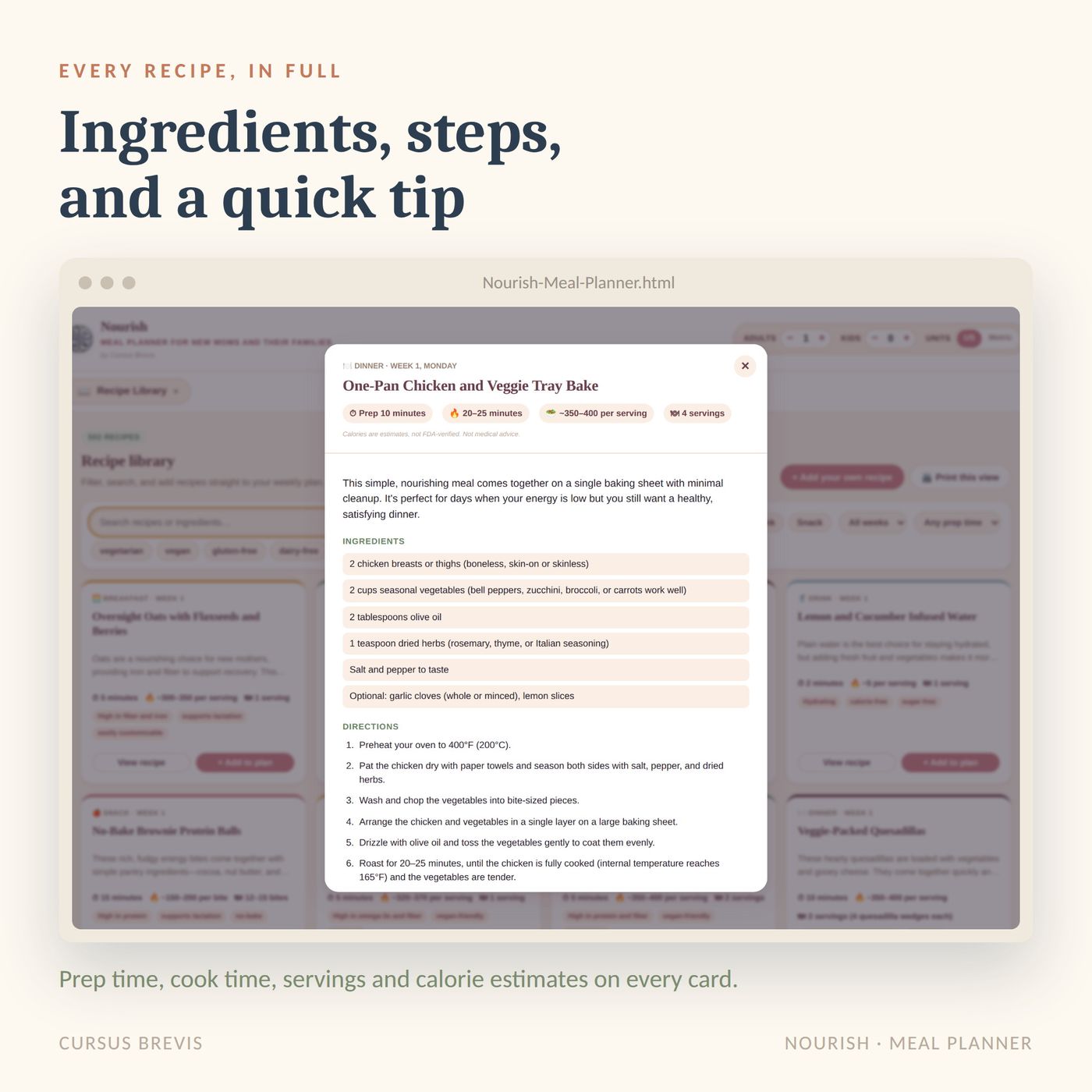 Nourish - Postpartum & Breastfeeding Meal Planner — preview 7