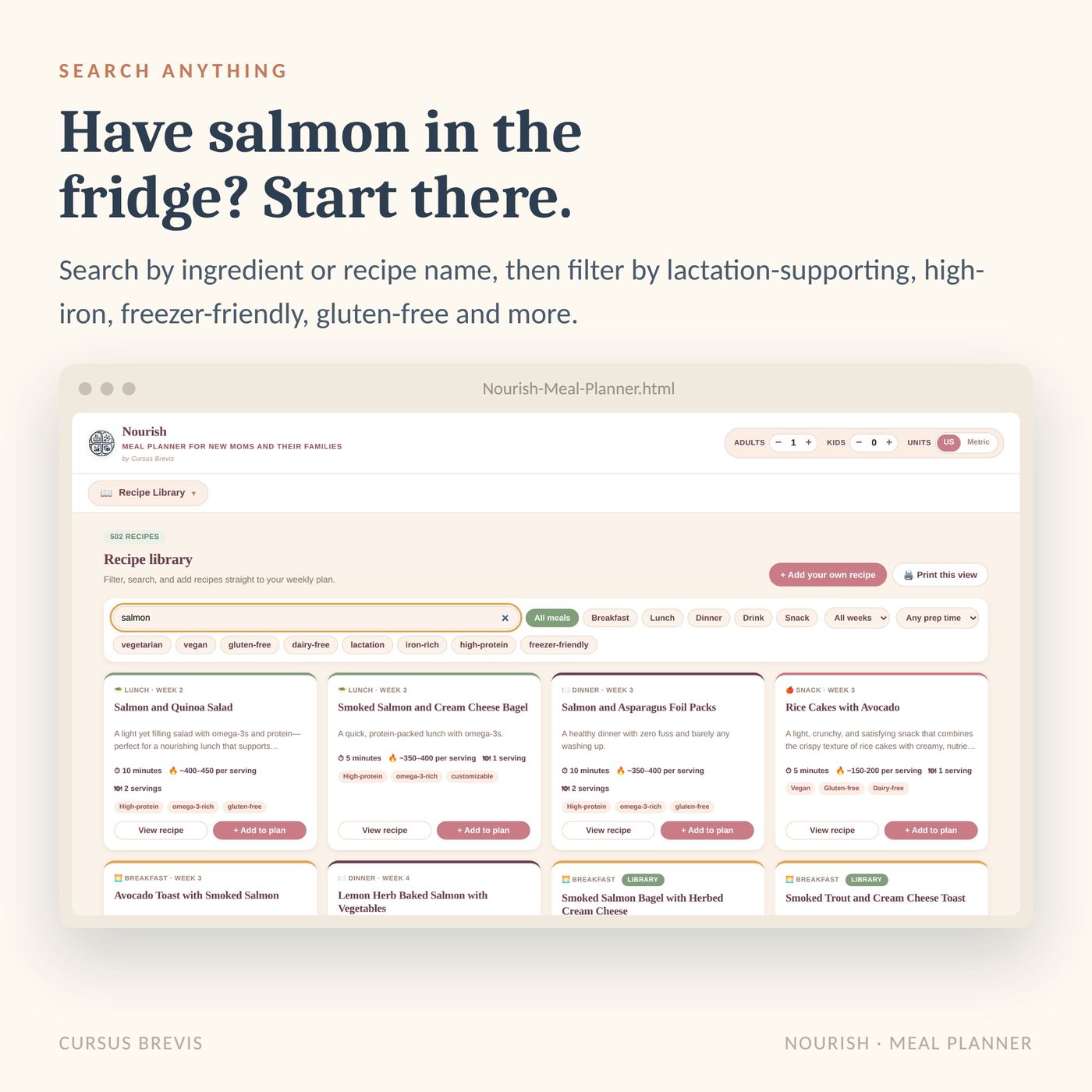 Nourish - Postpartum & Breastfeeding Meal Planner — preview 9
