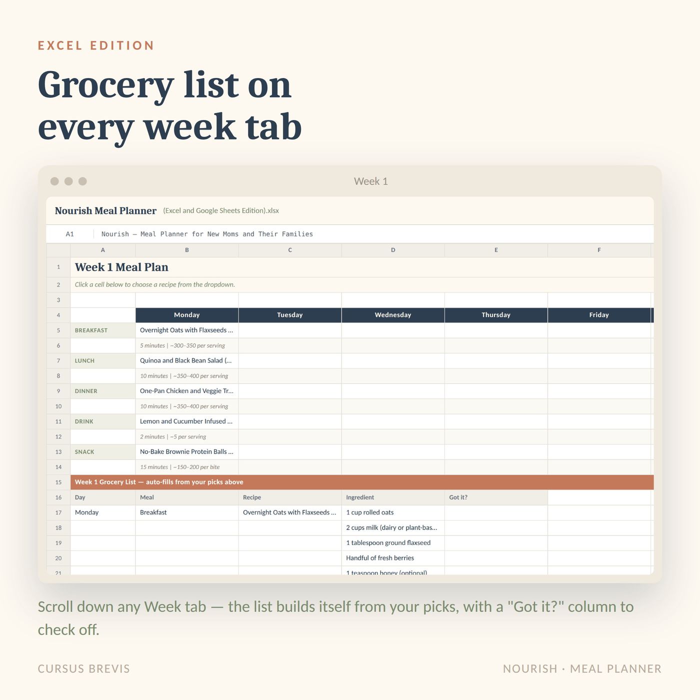 Nourish - Postpartum & Breastfeeding Meal Planner — preview 18