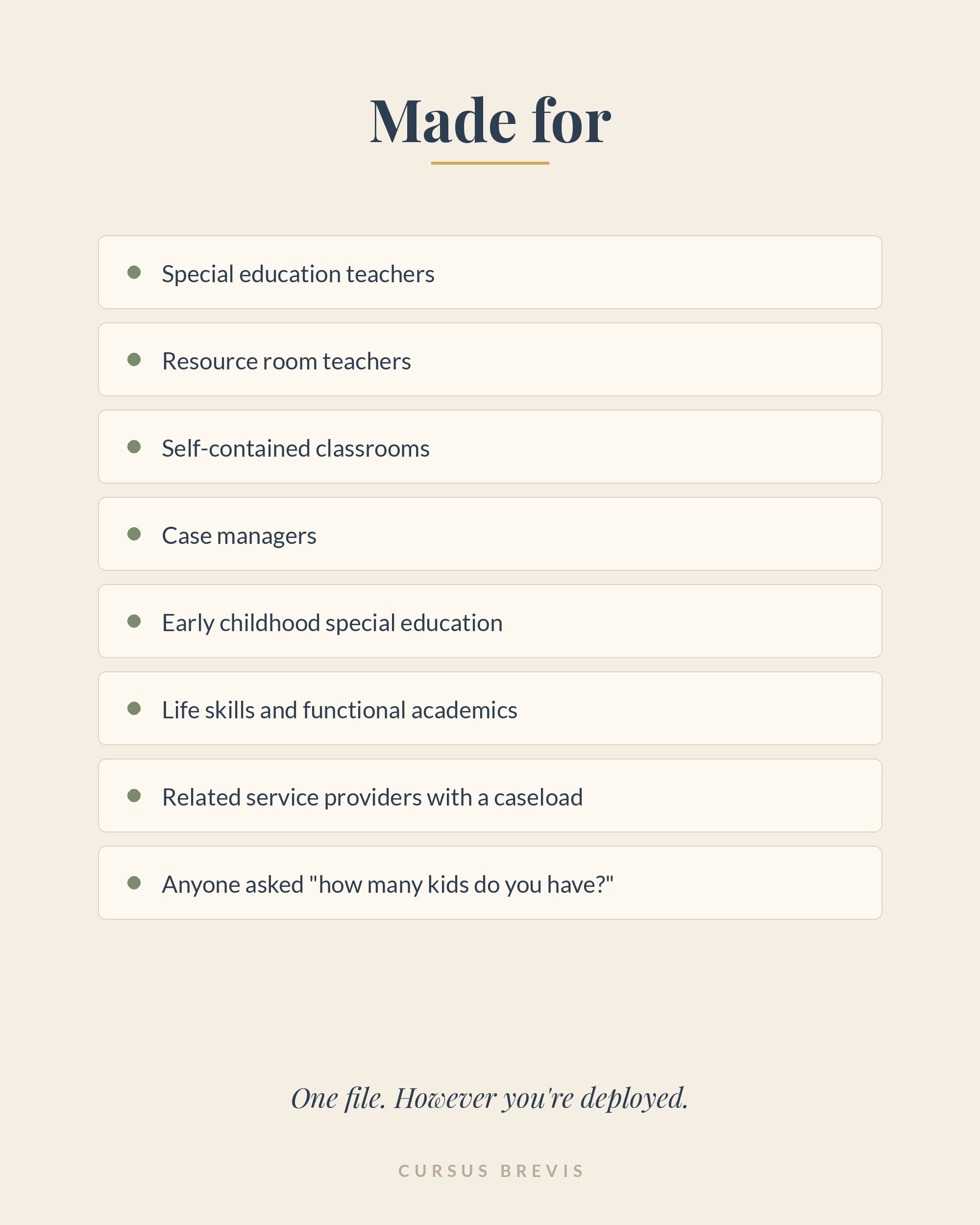 Who it's for