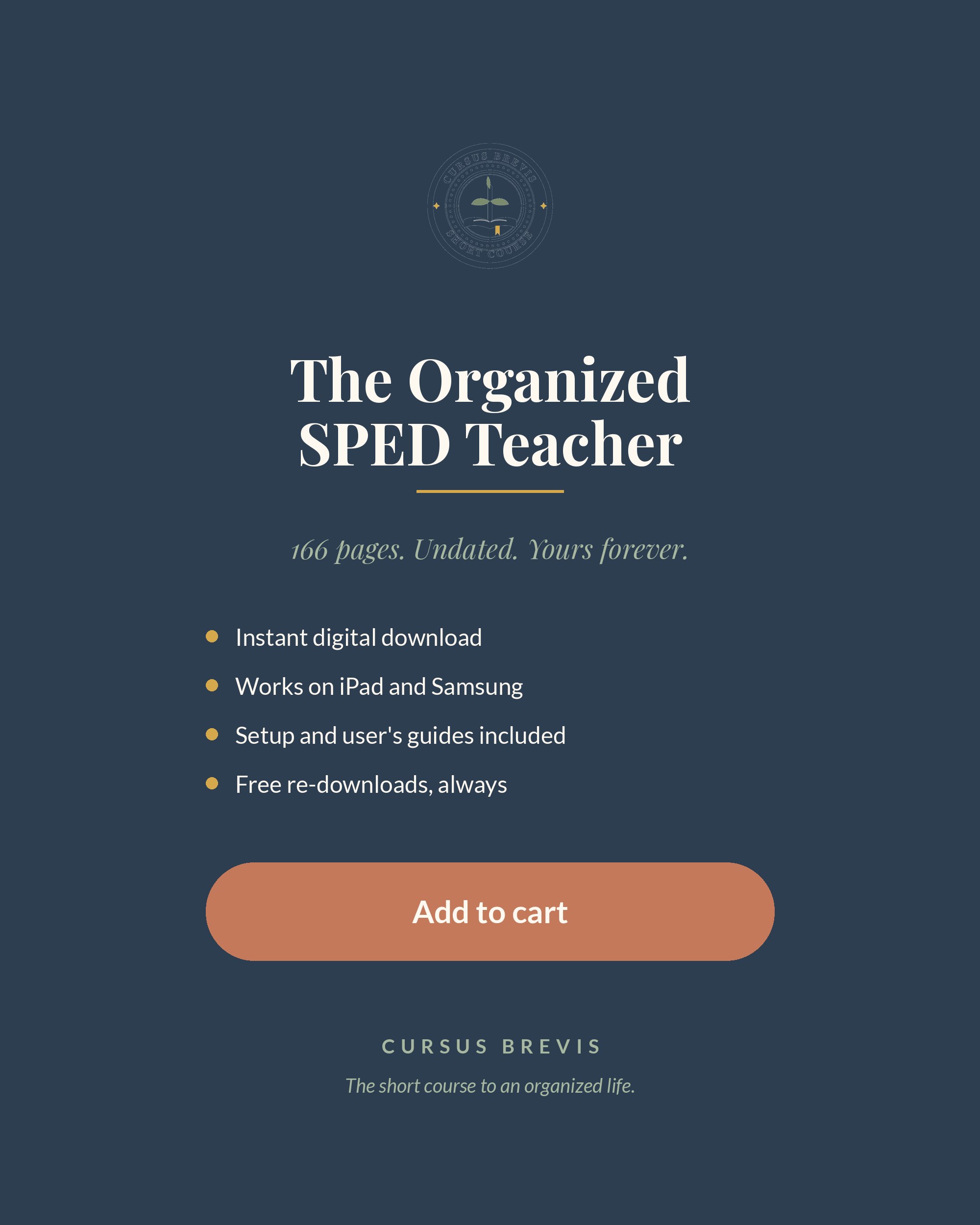 Cursus Brevis — The Organized SPED Teacher