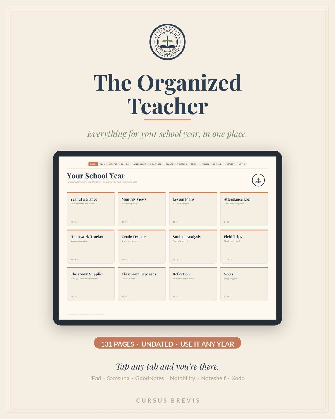 The Organized Teacher - Undated Teacher Planner — preview 1
