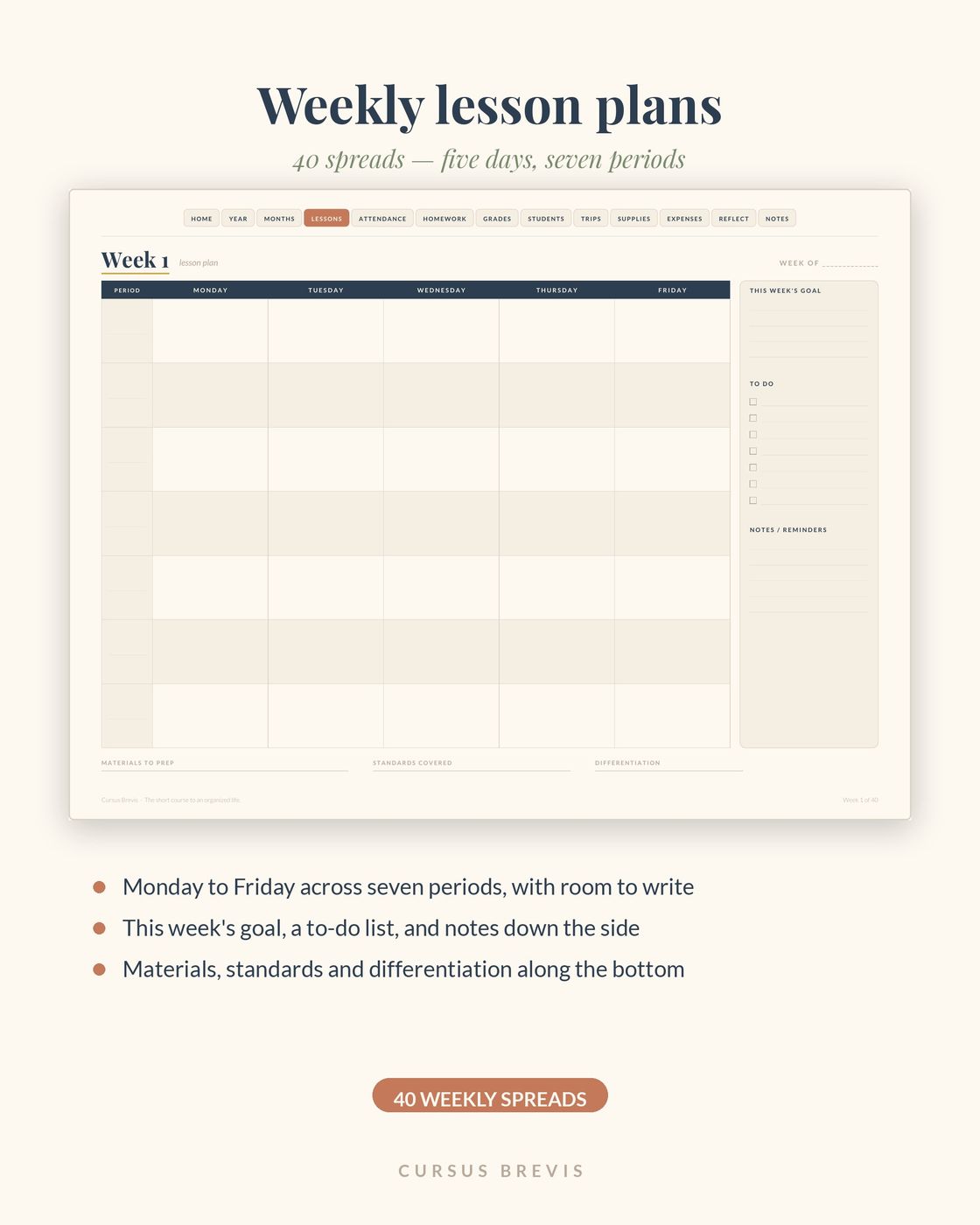The Organized Teacher - Undated Teacher Planner — preview 6
