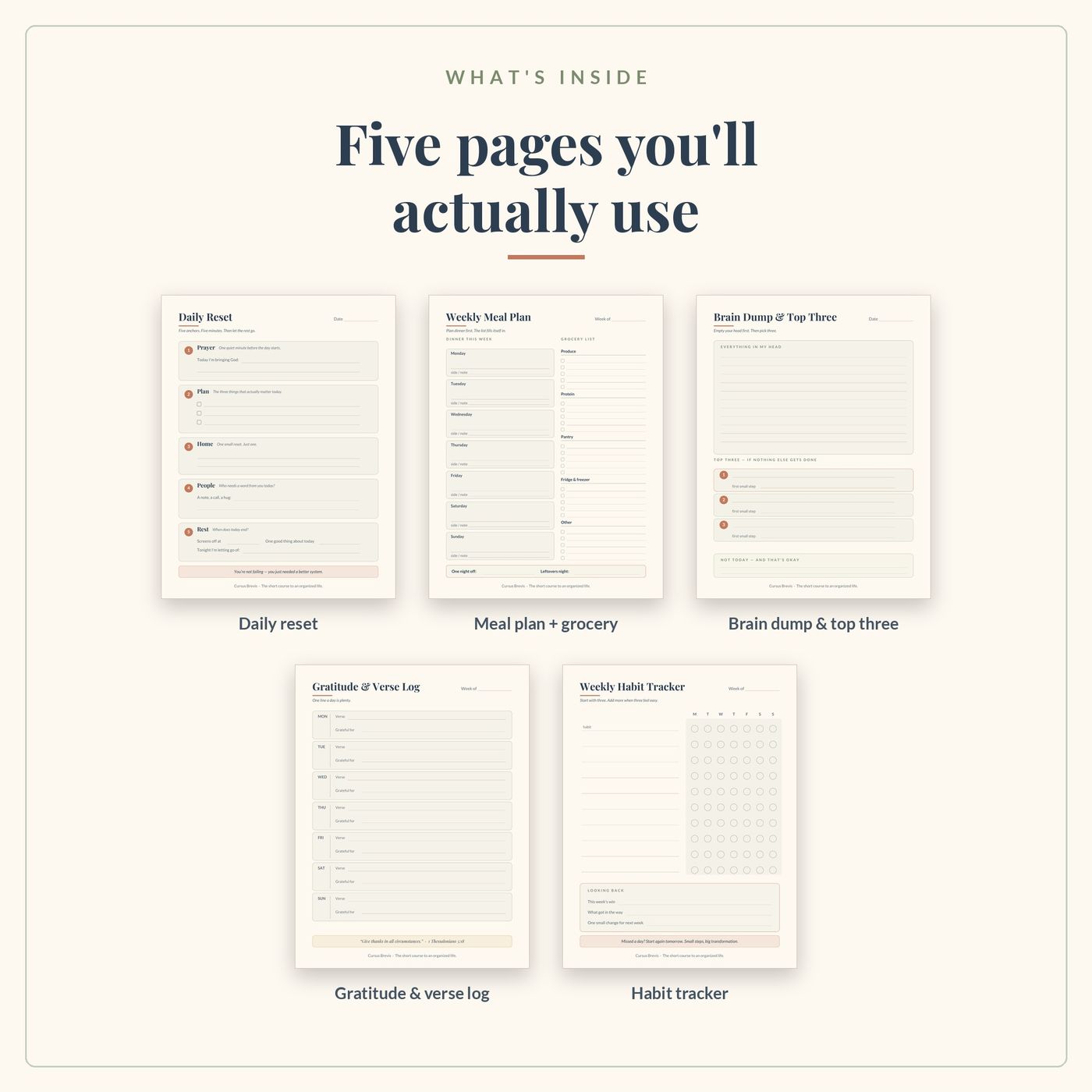 Quick Start Printable Pack — preview 4