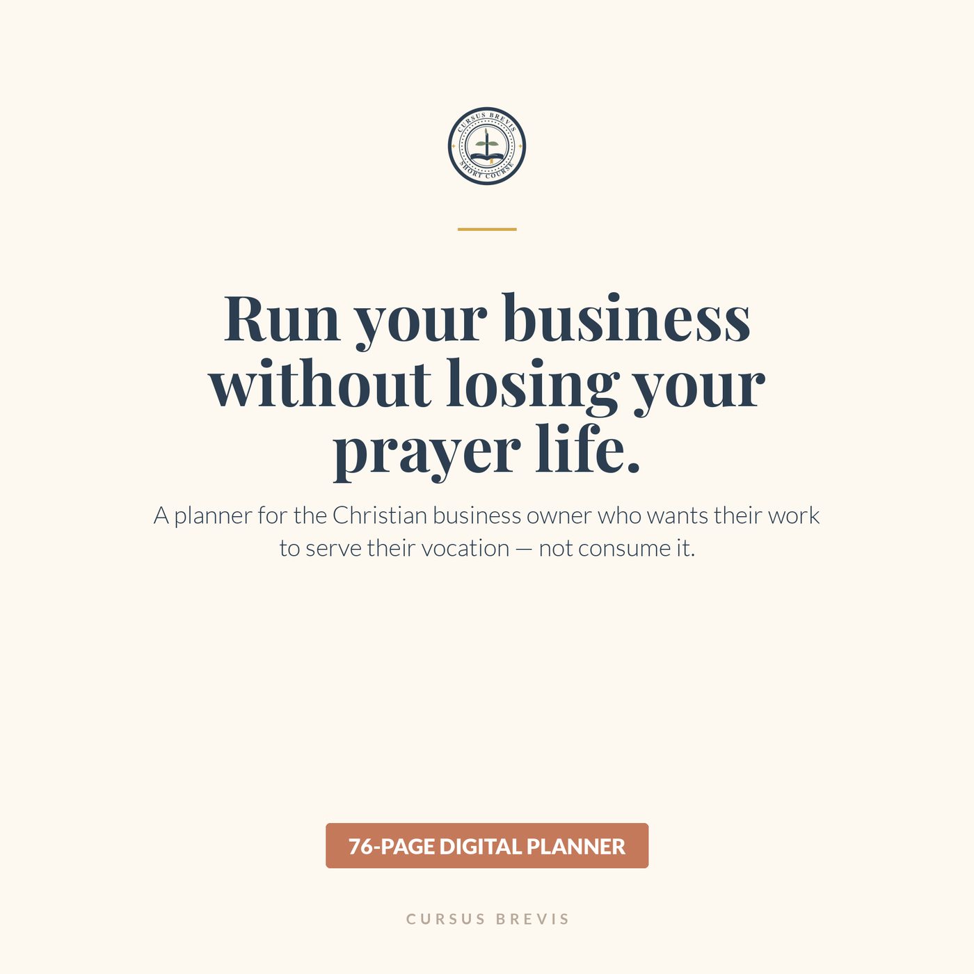The Steward’s Planner — Run your business without losing your prayer life
