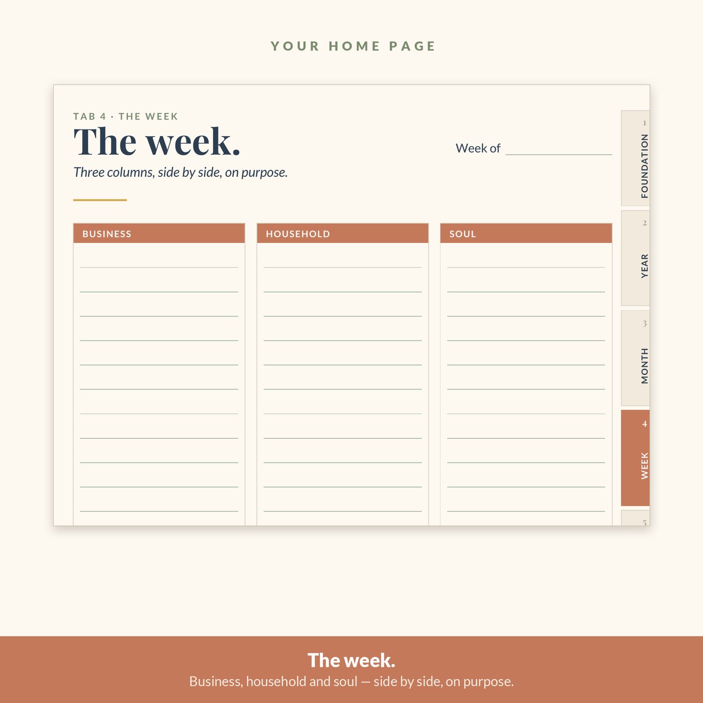 The Steward’s Planner — The weekly spread
