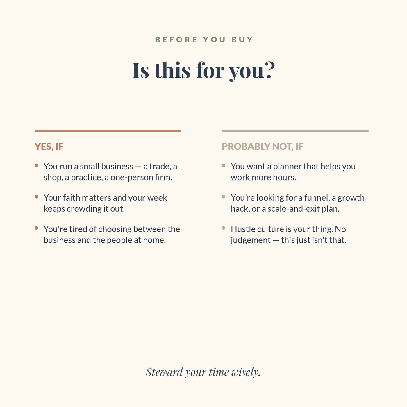 The Steward’s Planner — Who it is for